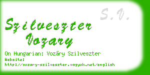 szilveszter vozary business card